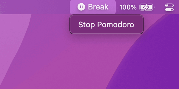Screenshot of "Keyboard Maestro → Pomodoro → Break"